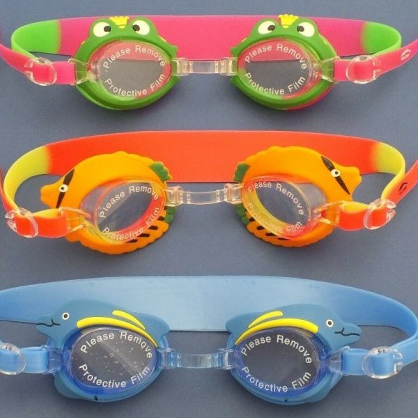 3 Silicone Swimming Goggles for Kids “Prince Frog”, “Dolphin” and “Fish” models