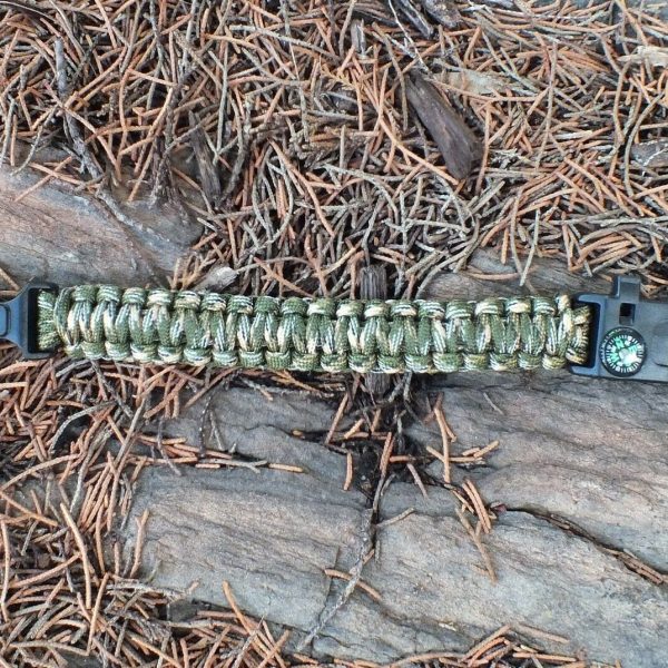 Outdoor Survival Bracelet Paracord Whistle Gear Flint Compass WIL-PA-01