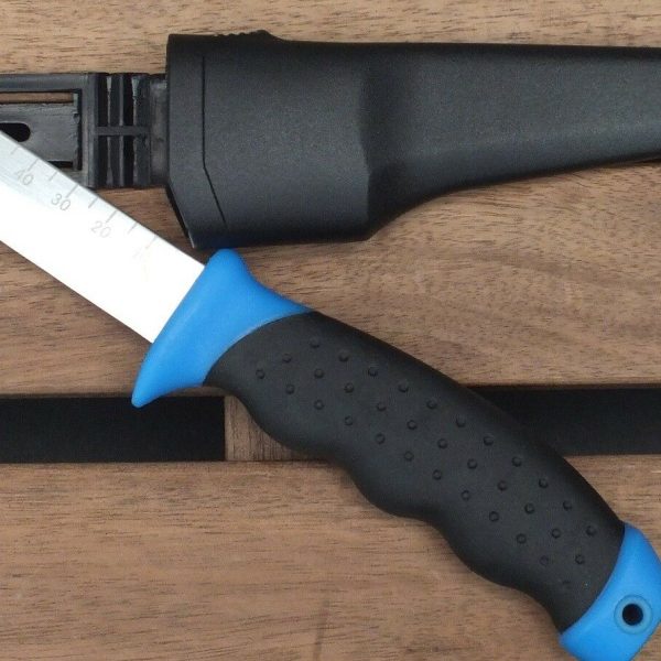 WILCOMP Stainless Steel Fishing Fillet Bait Knife 4” with Ruler WIL-FK-38