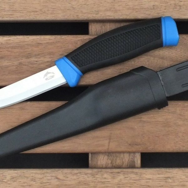 WILCOMP Stainless Steel Fishing Fillet Bait Knife 4” with Sheath WIL-FK-06