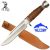 ELK RIDGE Bowie Fixed Blade Hunting Knife with Leather Sheath ER-047