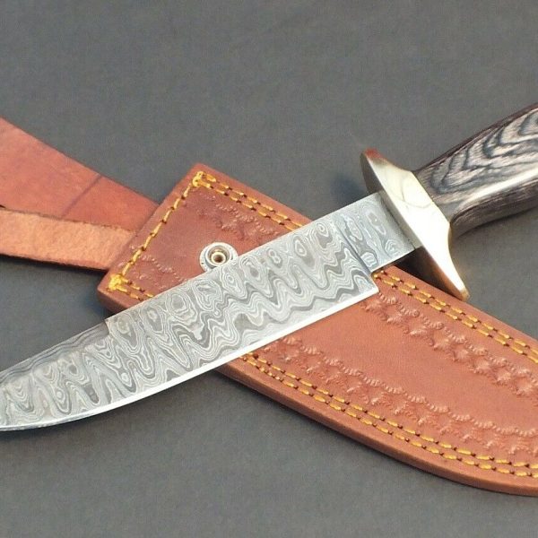 Handmade Hunting Knife with a Damascus Steel Blade WIL-HK-1211