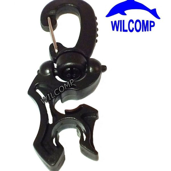 Scuba Diving Double Hose Holder with Clip WIL-HH-02Bk