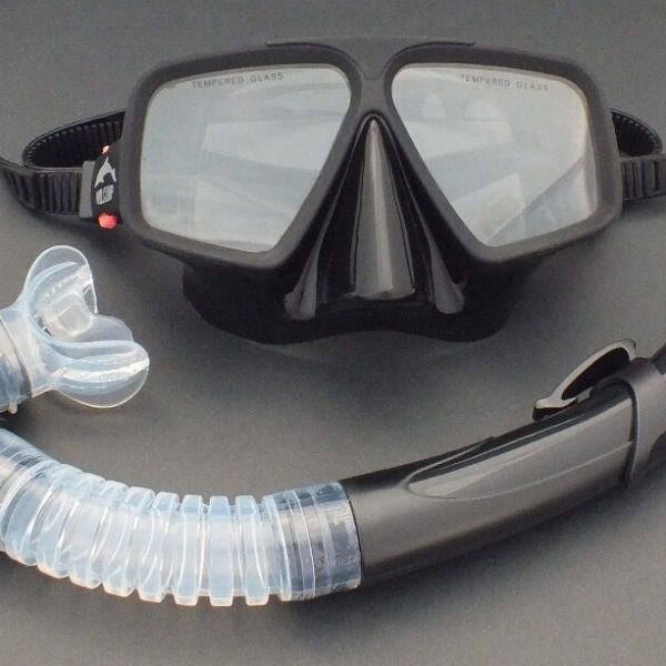 Frameless Mask & Dry Snorkel – Silicone Set WIL-DS-10Y Snorkelling Scuba Diving