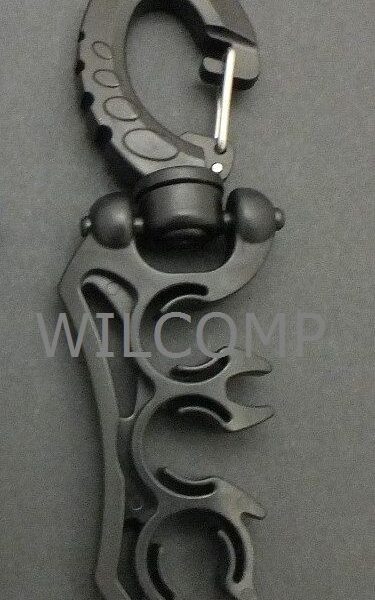 Scuba Diving Triple Hose Holder with Clip WIL-HH-03Bk