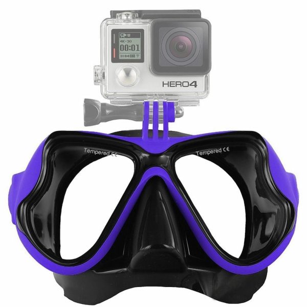 With GoPro Bracket Liquid  Silicone Mask for Snorkelling Scuba Diving WIL-DM-GPB