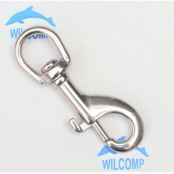 Marine Grade Metal SS 316 Scuba Diving Swivel Bolt Snap Hook WIL-SB-08