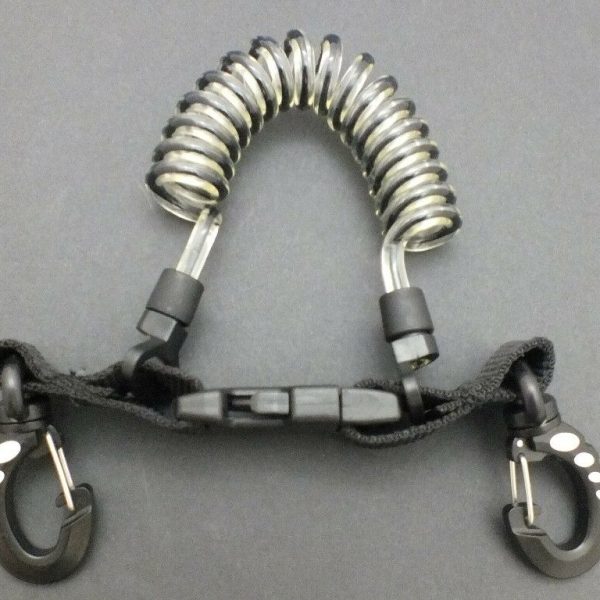 WILCOMP Scuba Diving Spring Coil Lanyard with Clips WIL-LE-02TB