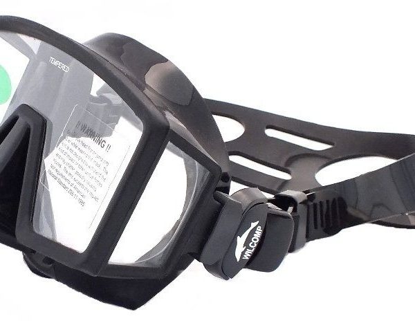 3-Windows Frameless Scuba Diving / Snorkelling Mask WIL-DM-35NB for narrow faces