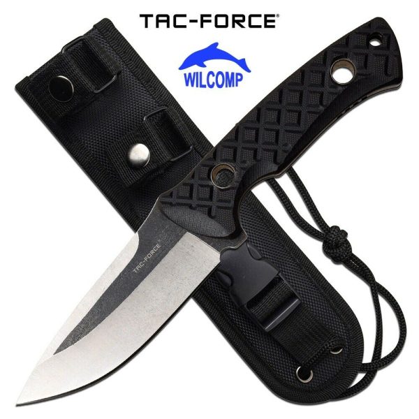 TAC-FORCE TF-FIX008BK Drop Point FIXED BLADE KNIFE G10 Handle