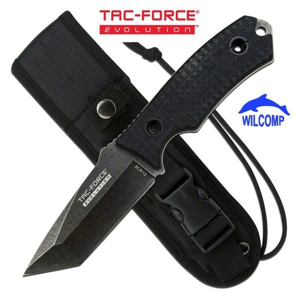 TAC-FORCE EVALUATION TFE-FIX002-BK TANTO Fixed Blade Knife
