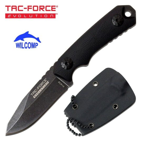TAC-FORCE EVALUATION TFE-FIX009-BK Fixed Blade Knife