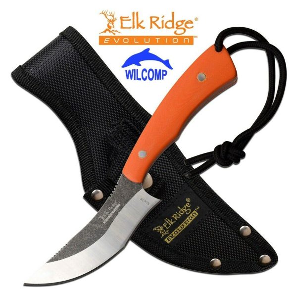 ELK RIDGE EVOLUTION ERE-FIX012-OR SKINNER FIXED BLADE KNIFE
