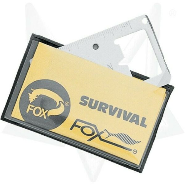 Fox 2000 “Piastrina” Survival Card – 15 Useful Tools – Made in Italy