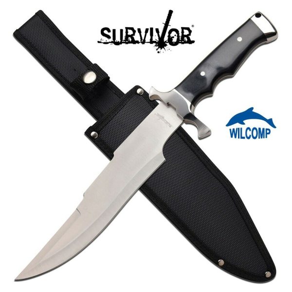 SURVIVOR Large 36.8cm Hunting Camping Survival Fixed Blade Knife – SV-FIX010BK