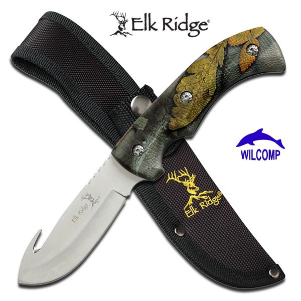 ELK RIDGE ER-274FC Hunter Gut-Hook Full Tang Blade Knife